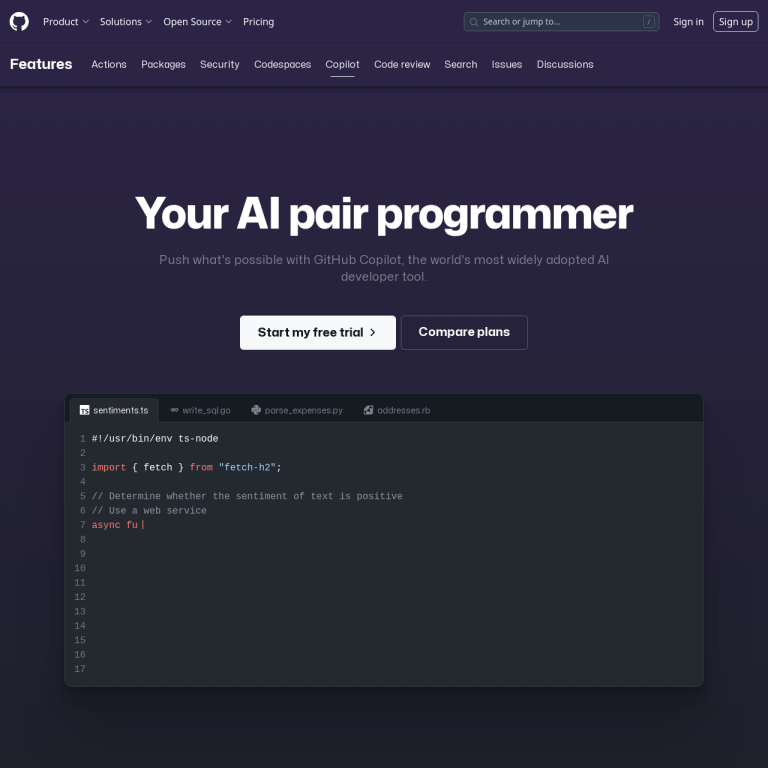 Github copilot - Ai Tool Details & Features