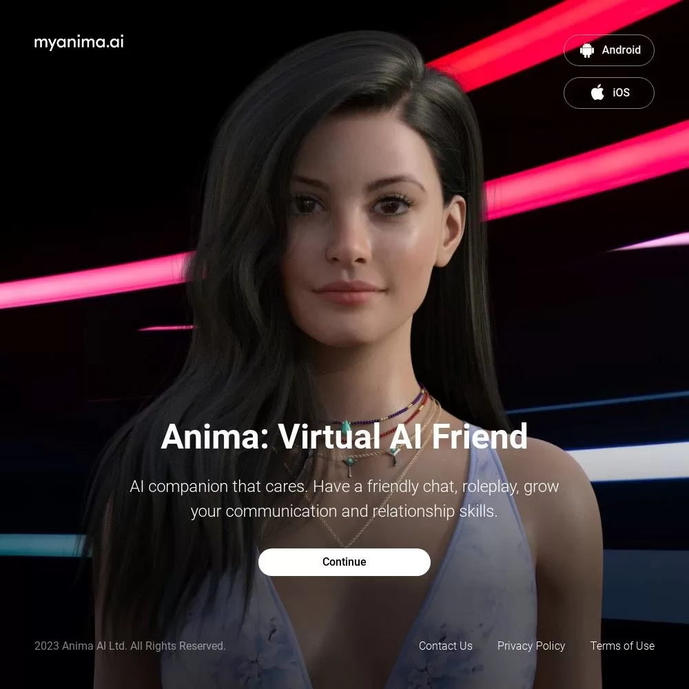 Anima AI Virtual Companion App