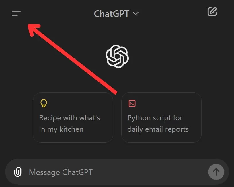 access menu to custom gpts