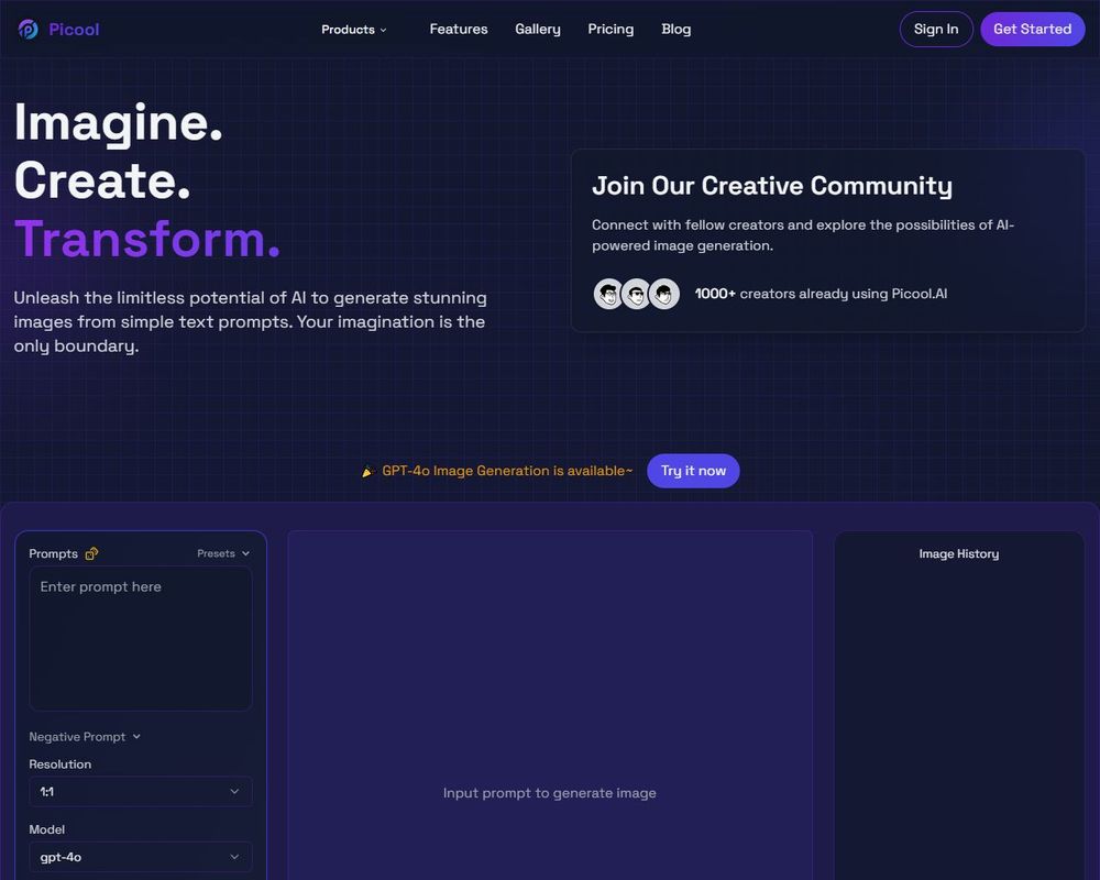 Picool.ai website screenshot