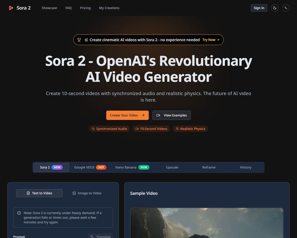 sora2AI.co - Ai Tool Details & Features